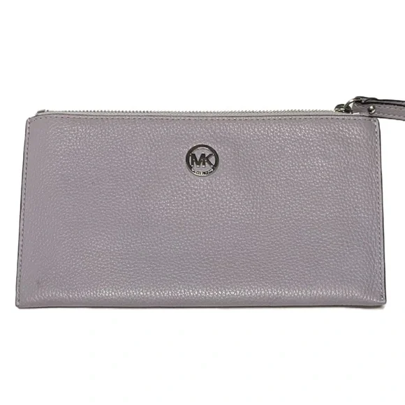 Michael Michael Kors Fulton Large Zip Leather Clutch Lilac - Picture 7 of 12